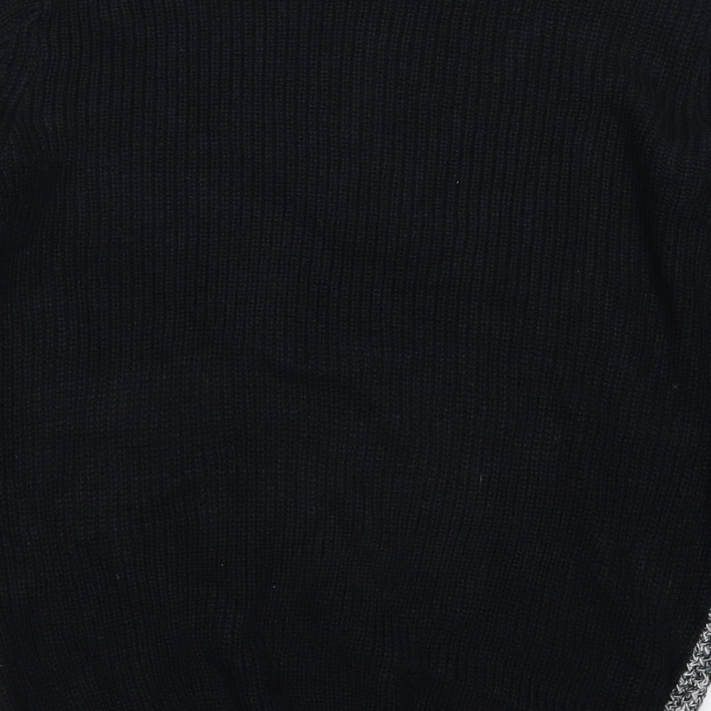 Kuegou Womens Grey Knit Pullover Jumper Size L