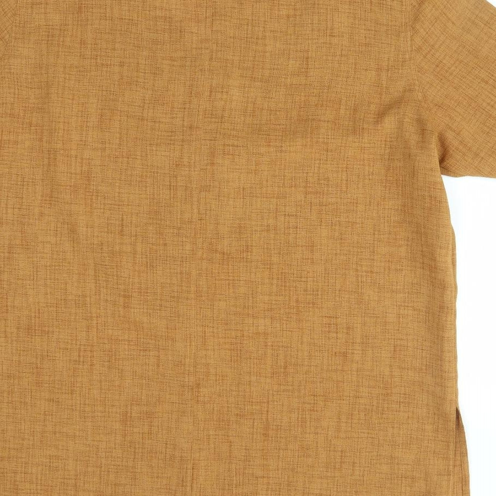 ELVI Womens Orange Basic Button-Up Size 16