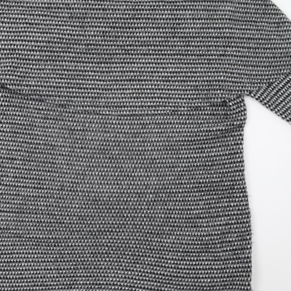 Preworn Womens Grey Check Jumper Dress Size M