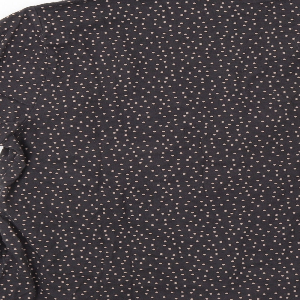 Preworn Womens Brown Polka Dot Kimono Pyjama Top Size L
