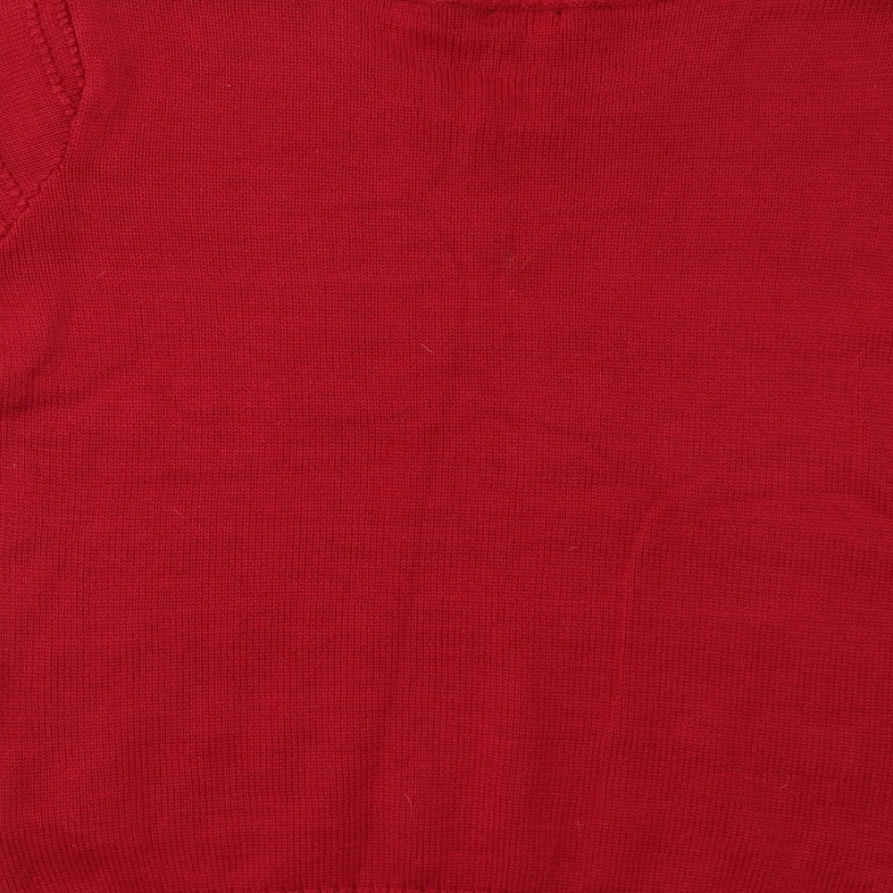 Falia Womens Red Pullover Jumper Size M
