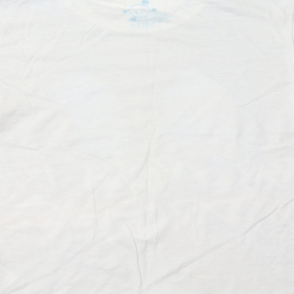 Pop Culture Girls White Basic T-Shirt Size 6-7 Years - NYC