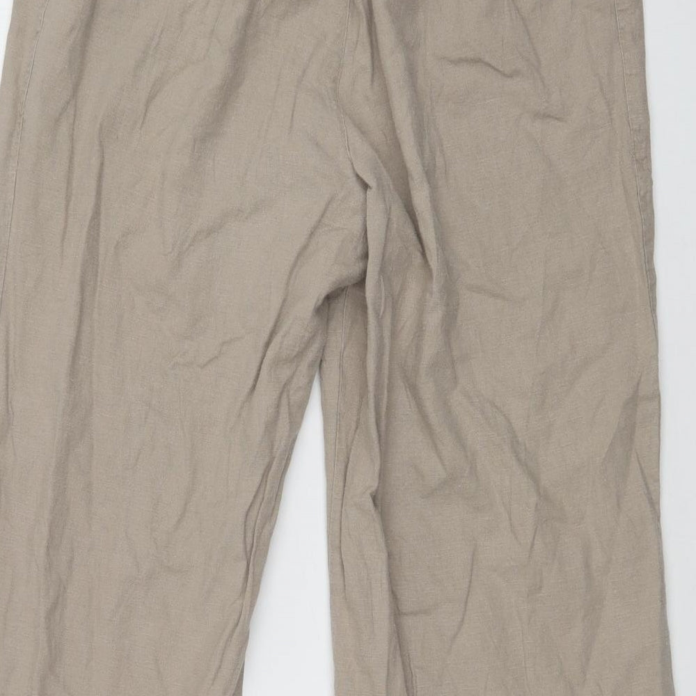 E Womens Beige Trousers Size 14 L25 in