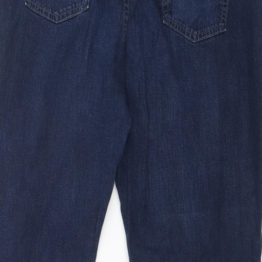 Preworn Womens Blue Straight Jeans Size 38 L27 in
