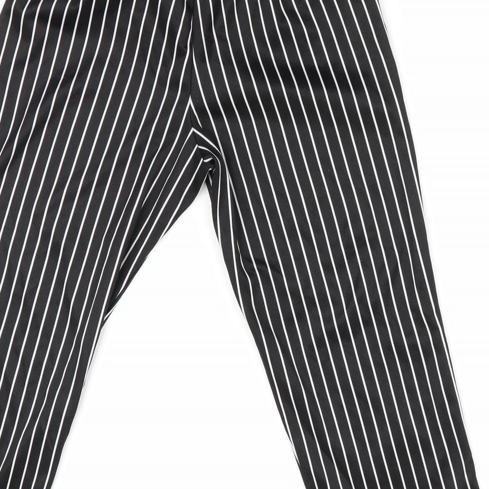 TU Girls Black Striped Pyjama Pants Size 5-6 Years