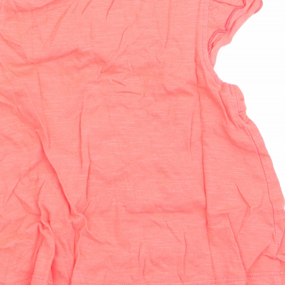 Nutmeg Girls Orange Floral A-Line Size 6-9 Months