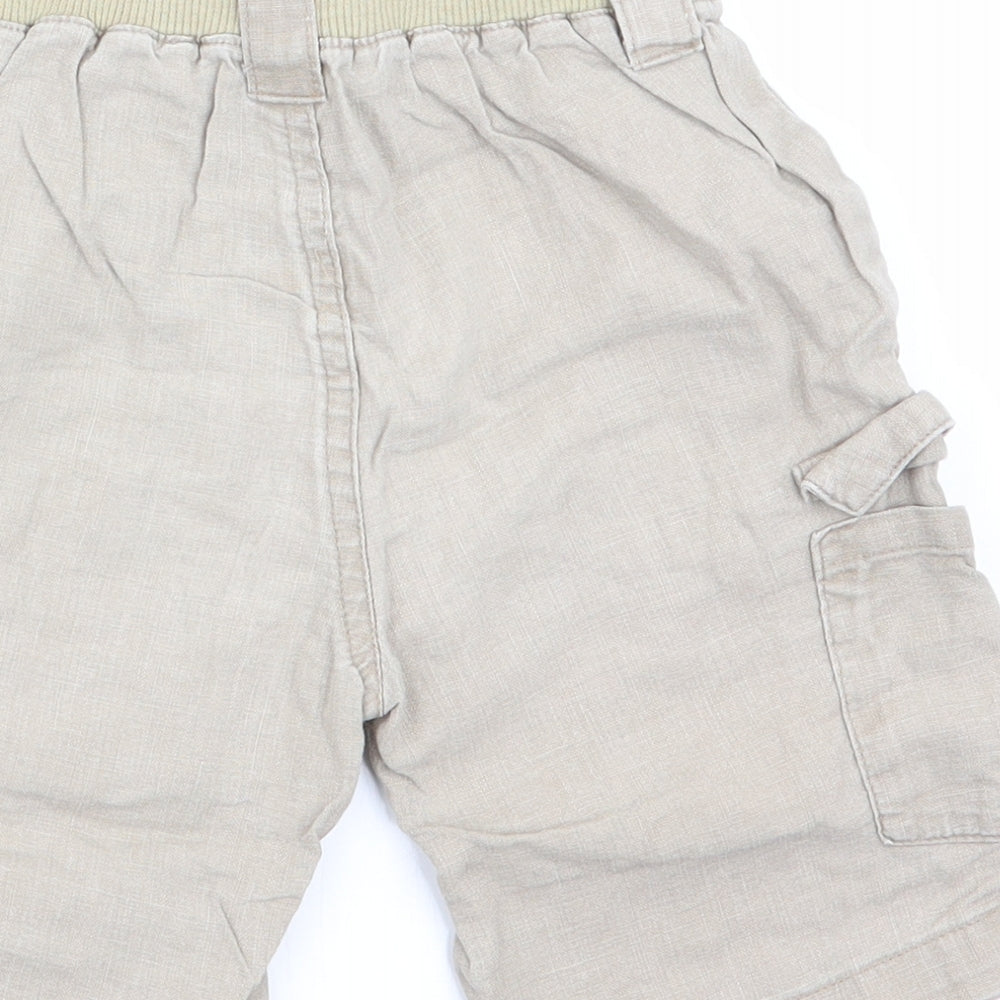 Mothercare Boys Beige Cargo Trousers Size 12-18 Months