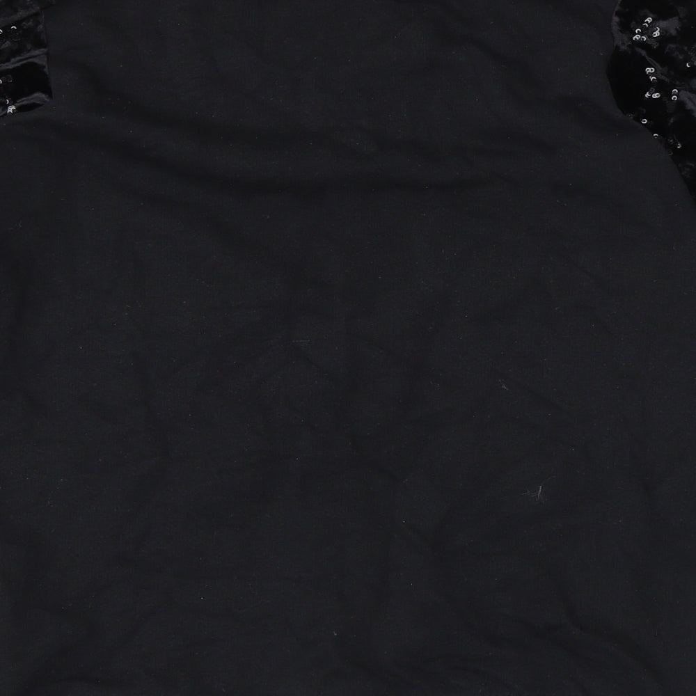 Marks & Spencer Girls Black Pullover Jumper Size 11-12 Years
