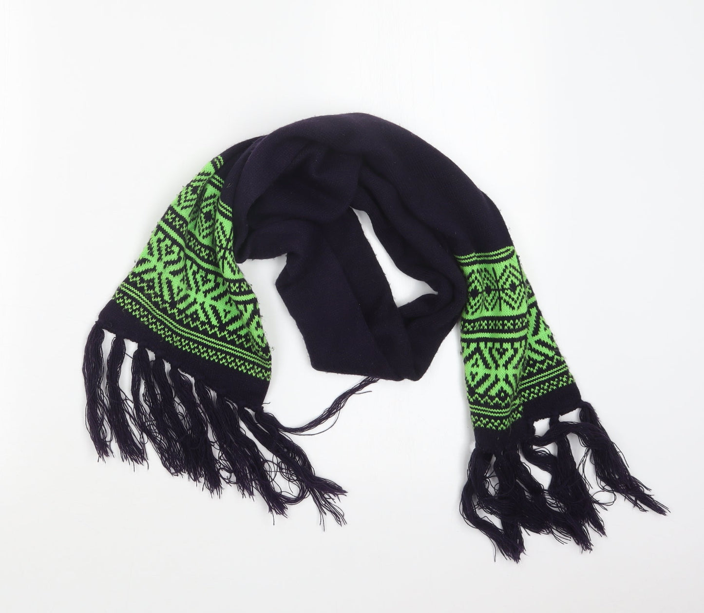 Preworn Womens Blue Knit Scarf