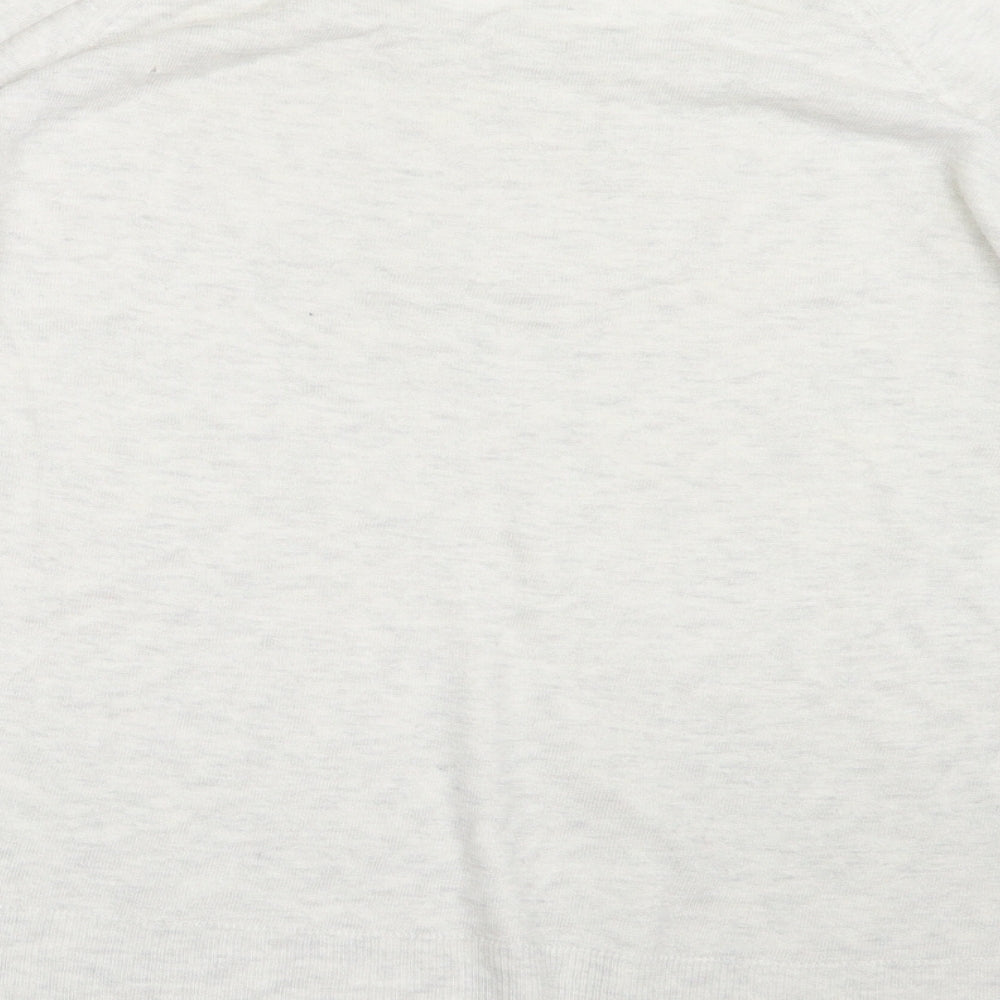 Zara Knit Womens White Knit Pullover Jumper Size L