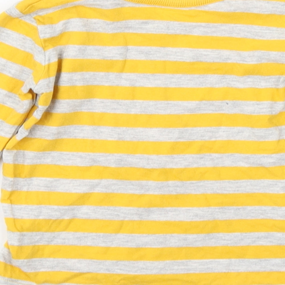 George Boys Yellow Striped Basic T-Shirt Size 12-18 Months