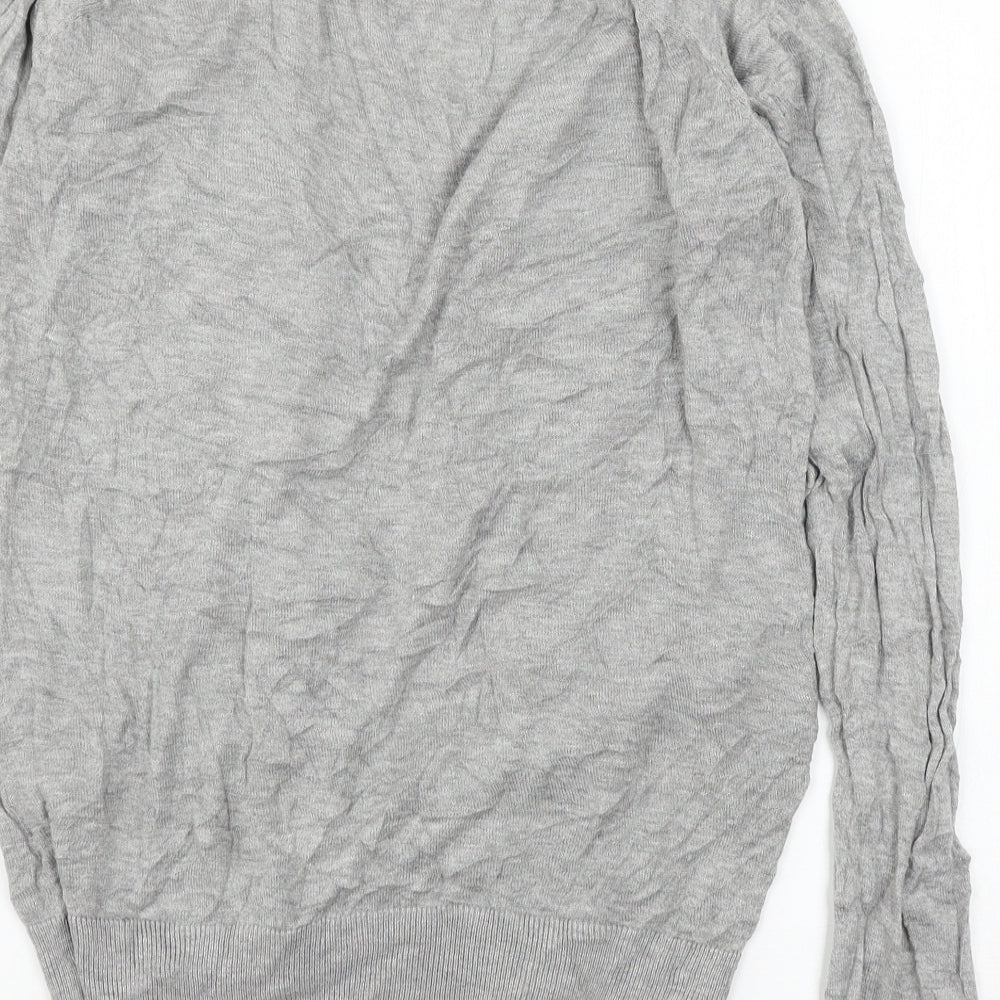 Preworn Womens Grey Knit Cardigan Jumper Size L