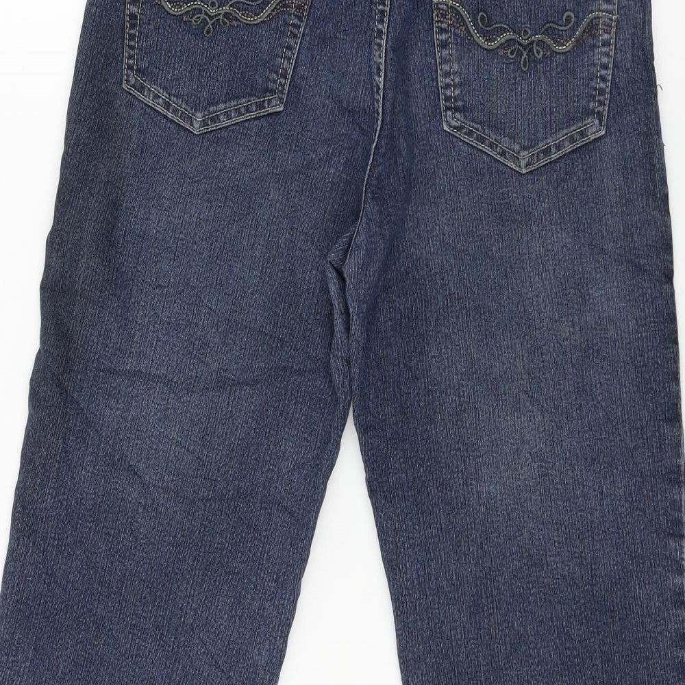 Kai Weishi Womens Blue Denim Cropped Jeans Size 28 in L22 in