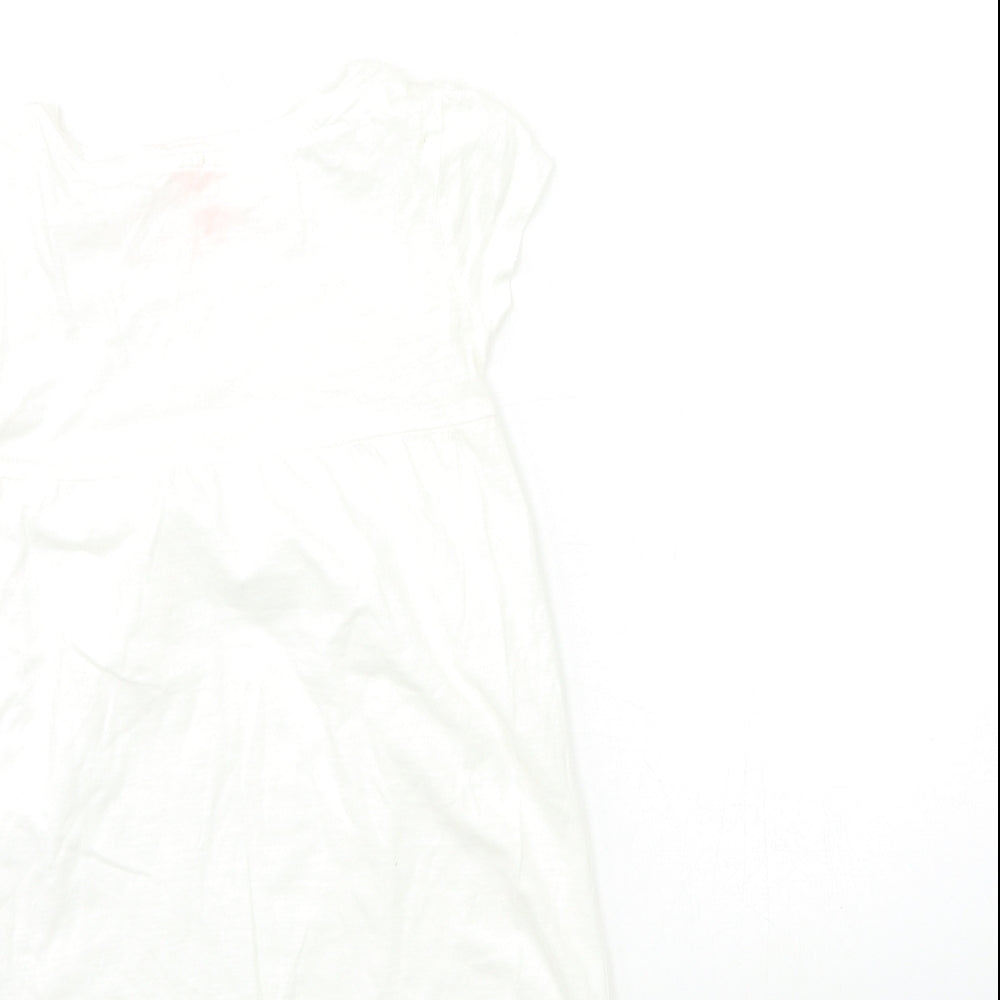 NEXT Girls White Basic T-Shirt Size 6 Years
