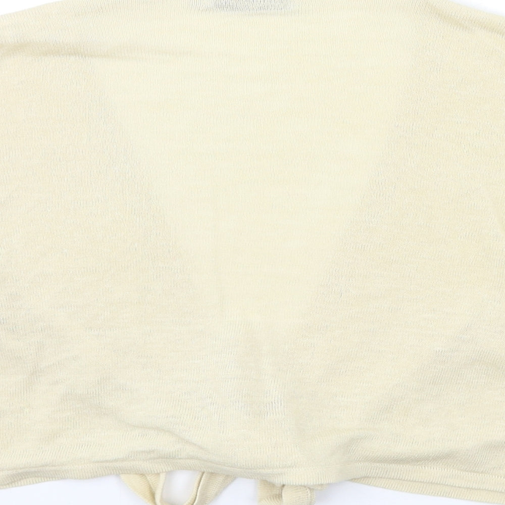 Per Una Womens Beige Knit Cardigan Jumper Size 14