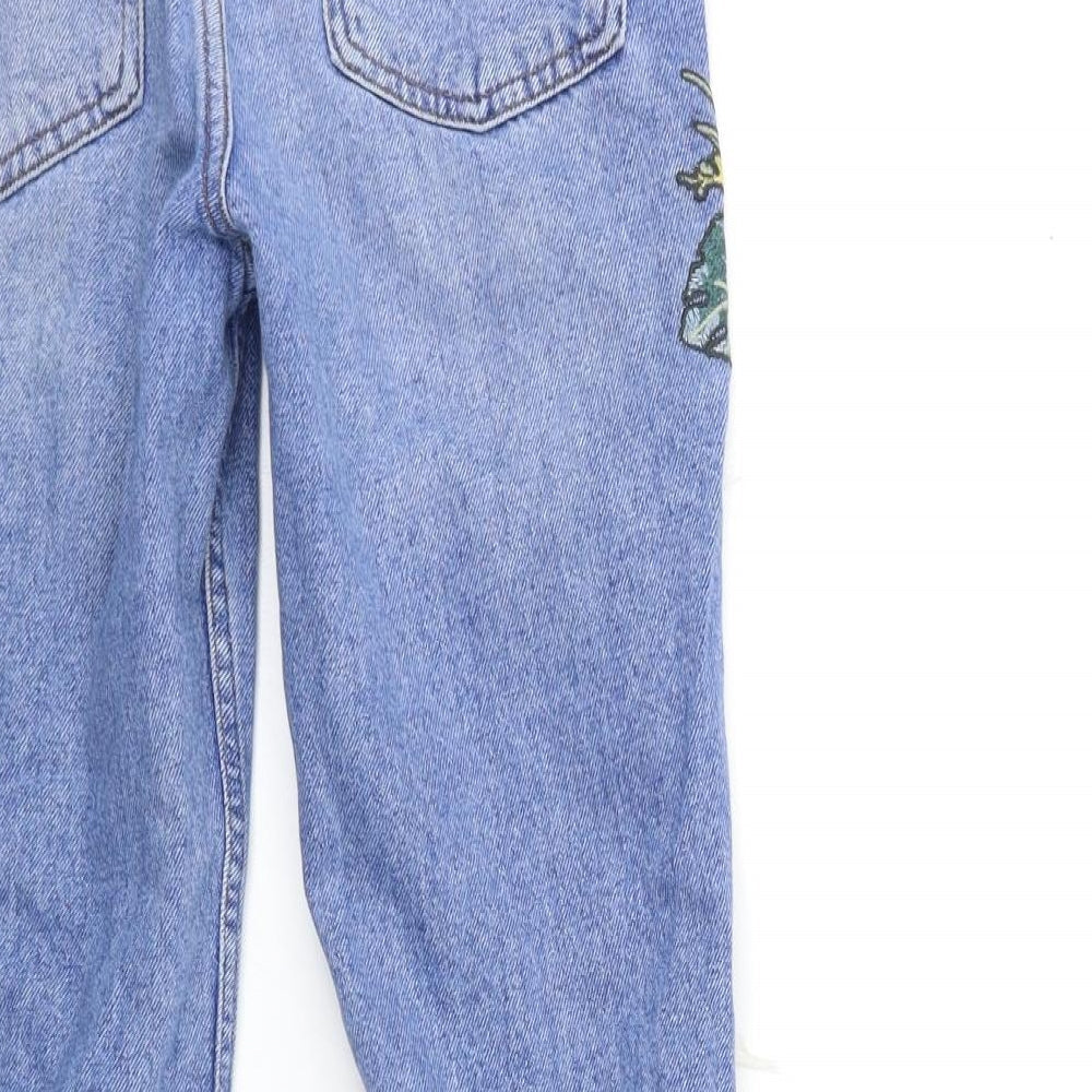 Denim & Co. Womens Blue Denim Straight Jeans Size 6 L27 in