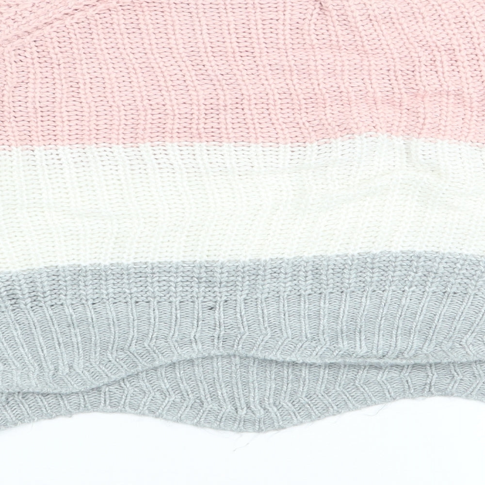 Cameo Rose Womens Multicoloured Striped Pullover Jumper Size S