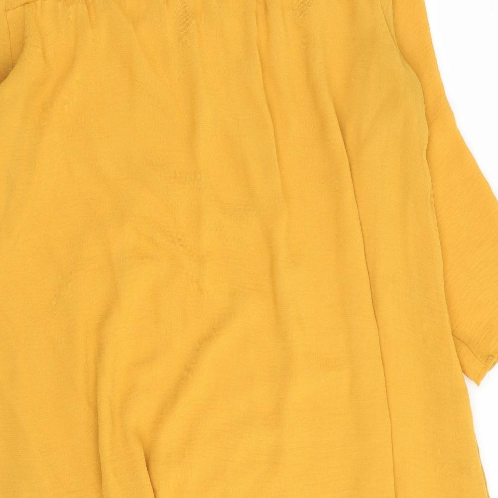 H&M Womens Yellow Fit & Flare Size 10