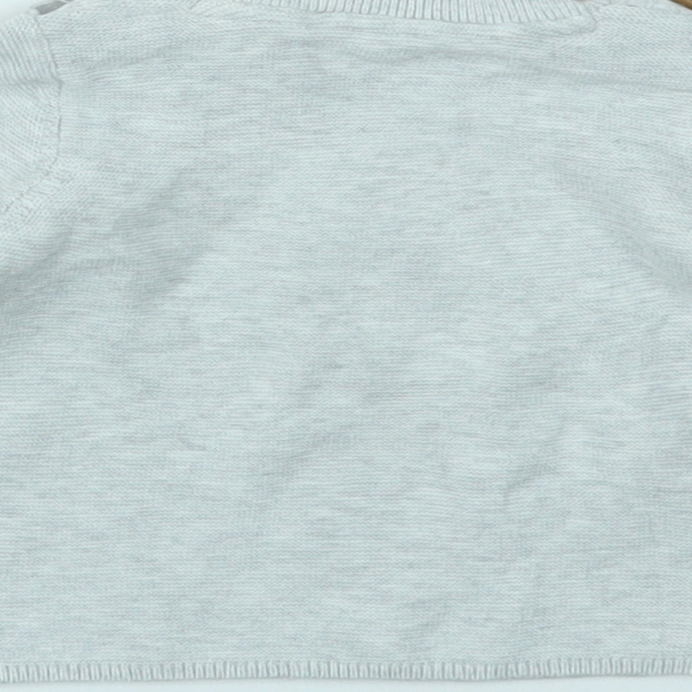 Marks & Spencer Girls Grey Pullover Jumper Size 6-9 Months