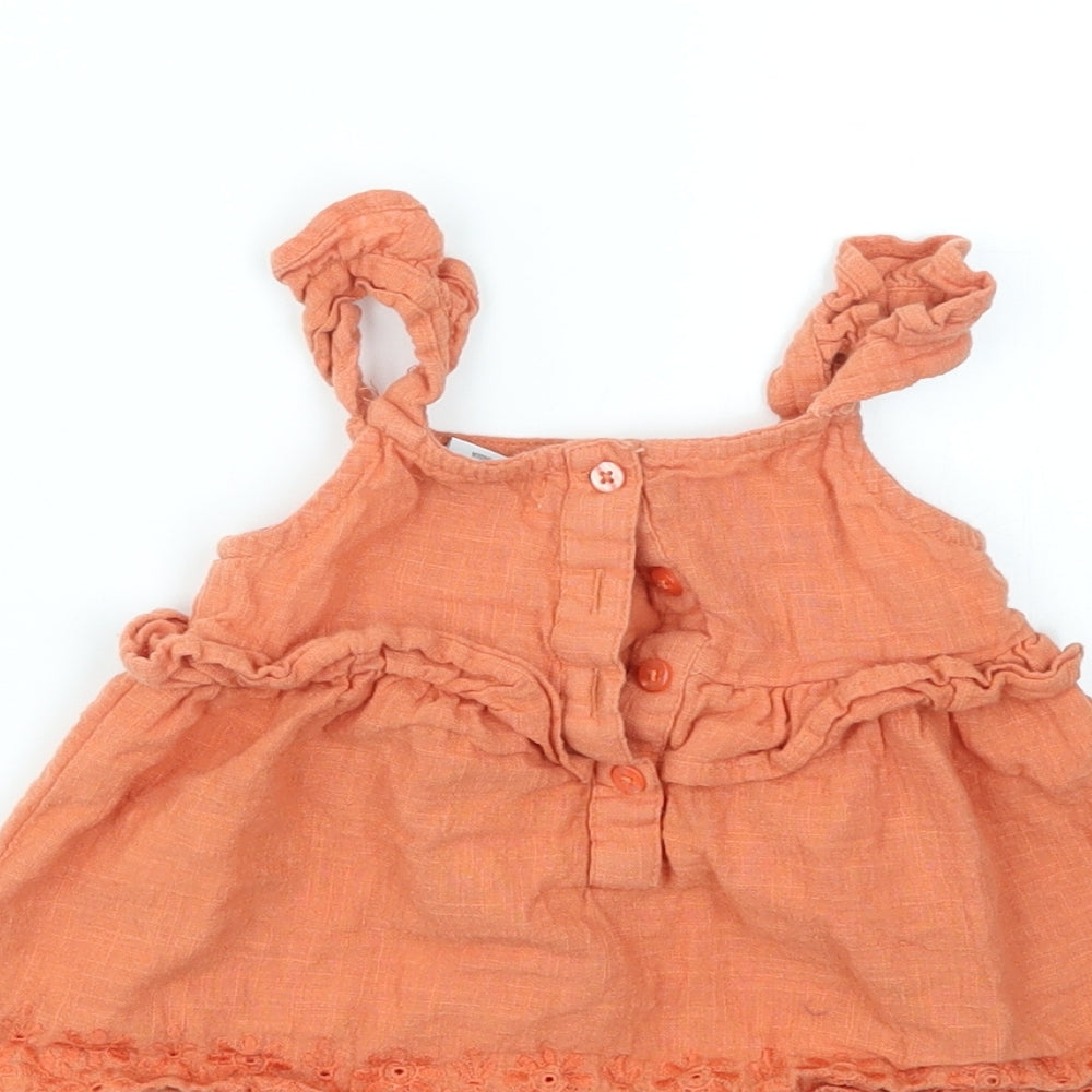 Primark Girls Orange Basic Blouse Size 2-3 Years