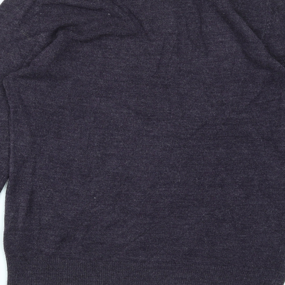 Cedarwood State Mens Purple Houndstooth Pullover Sweatshirt Size XS