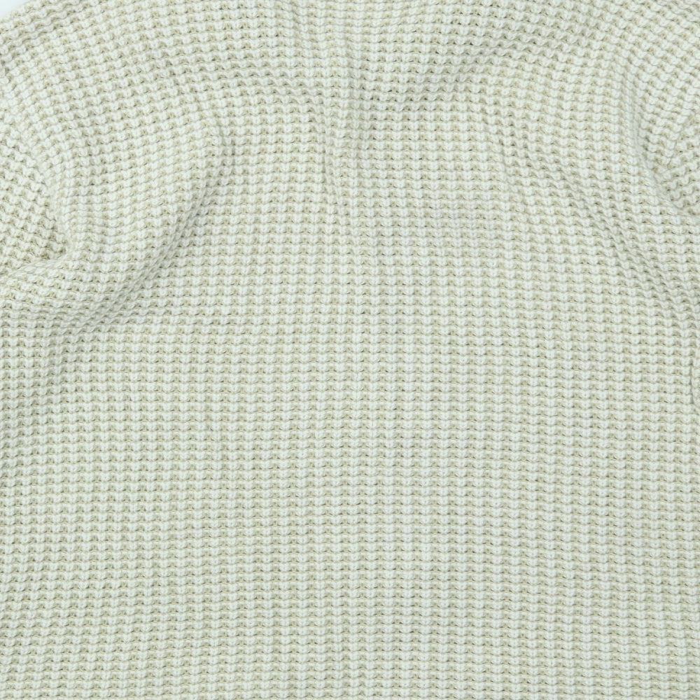Finest Womens Ivory Full Zip Jumper Size S