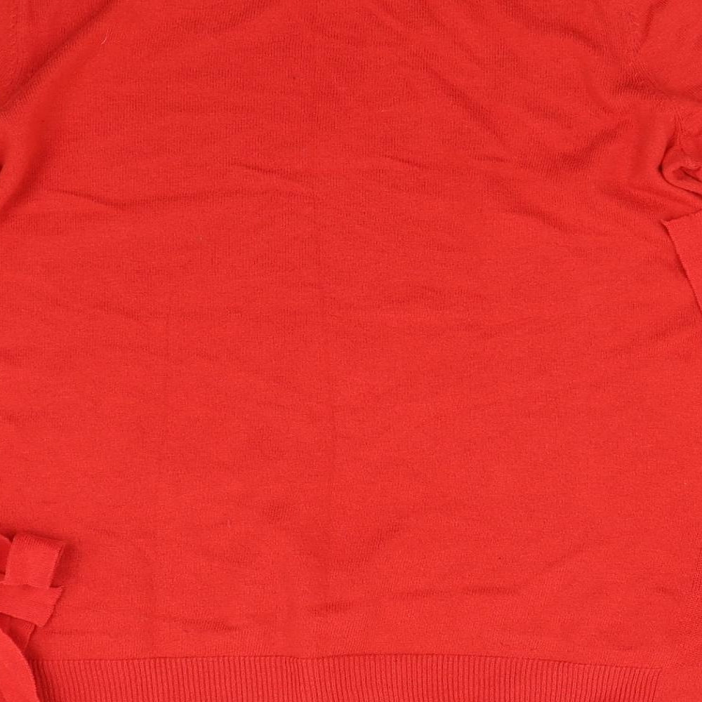 Next Petitte Womens Red Knit Pullover Jumper Size 8