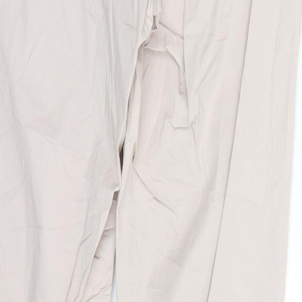 Ginatricot Womens Beige Trousers Size 12 L29 in