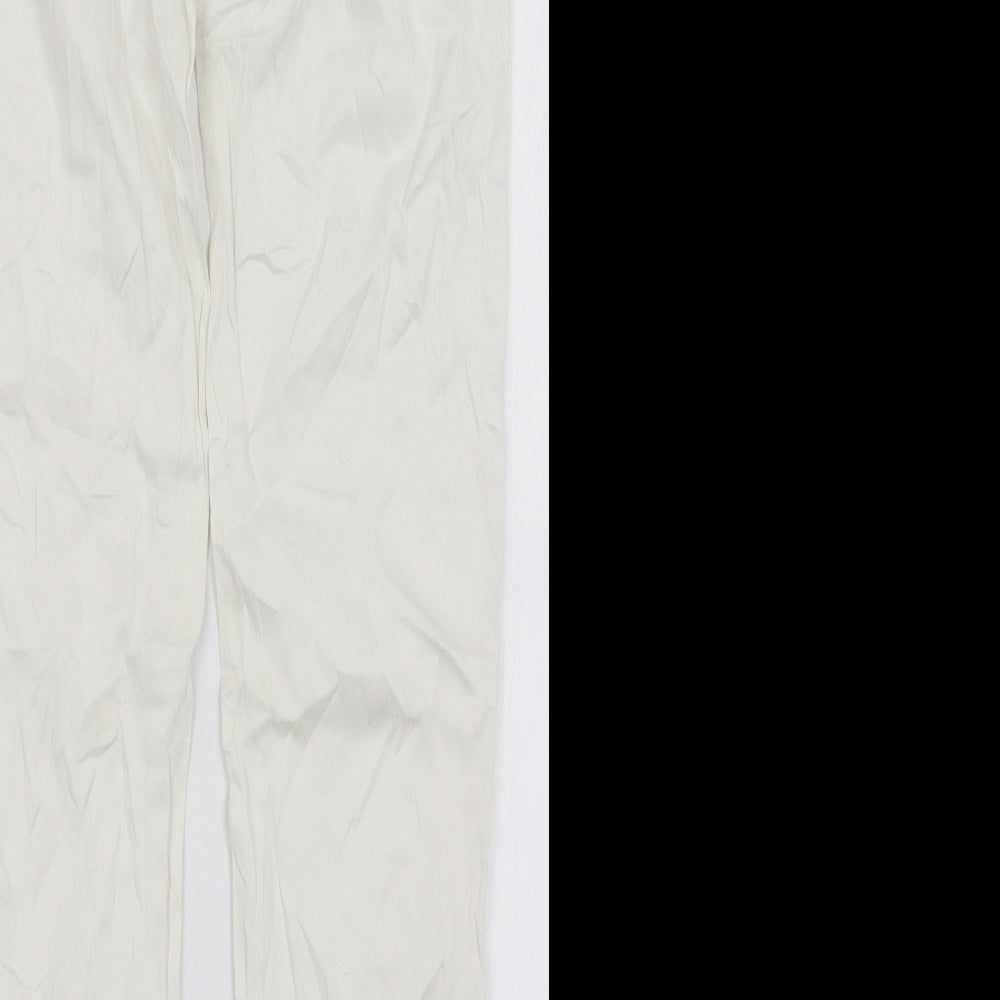 Elysee Womens White Trousers Size M L28 in