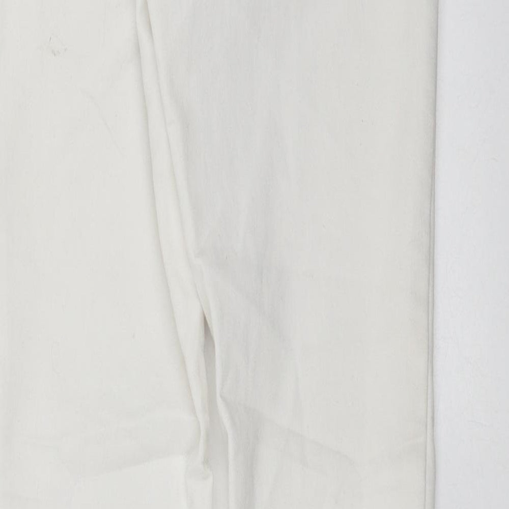 Matalan Womens White Denim Skinny Jeans Size 10 L28 in