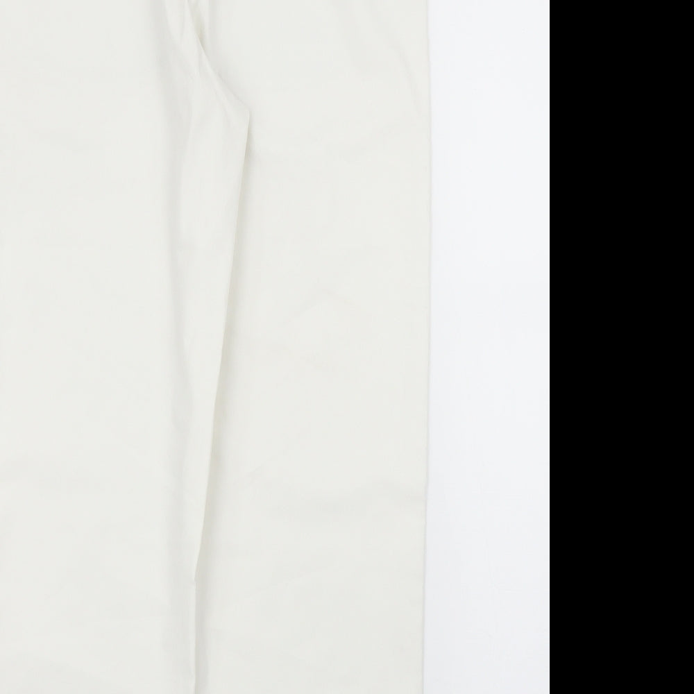 Sound No 1 Womens White Rayon Capri Trousers Size 8 L22 in
