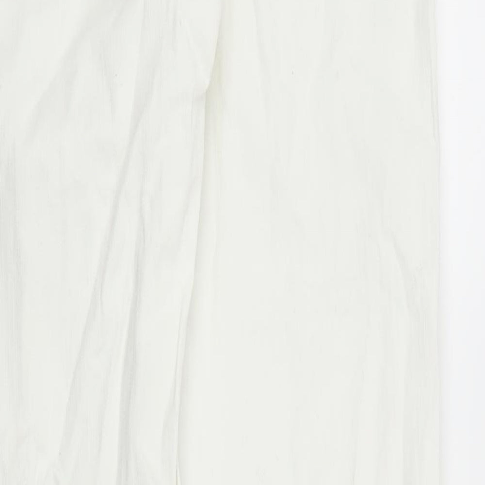 Preworn Womens White Denim Straight Jeans Size 8 L31 in