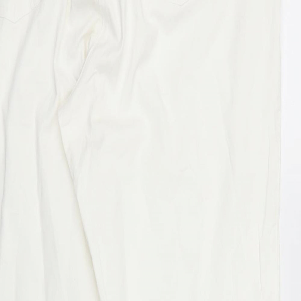 BRAX Womens White Denim Straight Jeans Size 20 L28 in