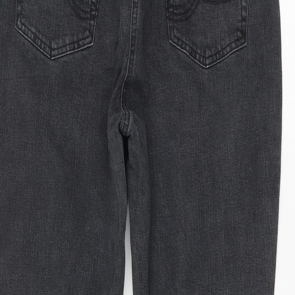 Preworn Womens Black Straight Jeans Size 32 L26.5 in