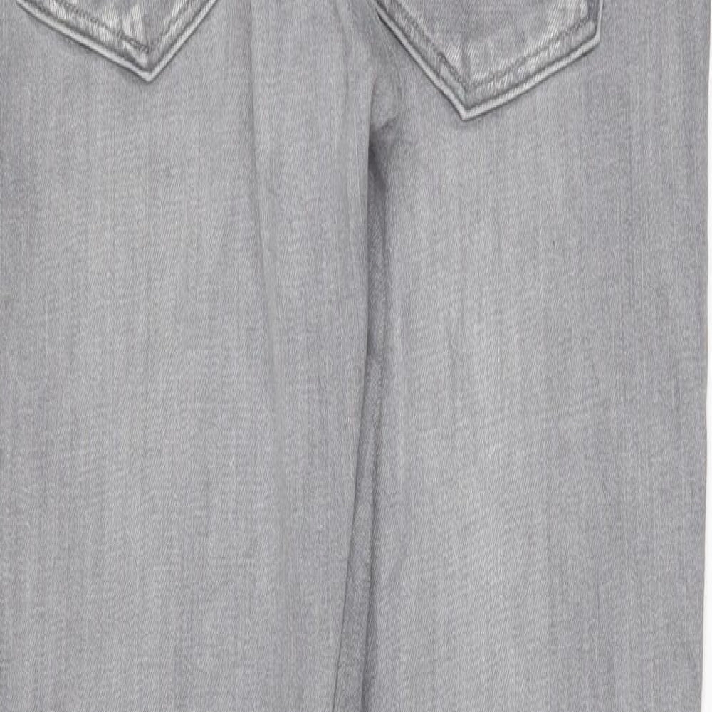 Preworn Womens Grey Straight Jeans Size 34 L33 in
