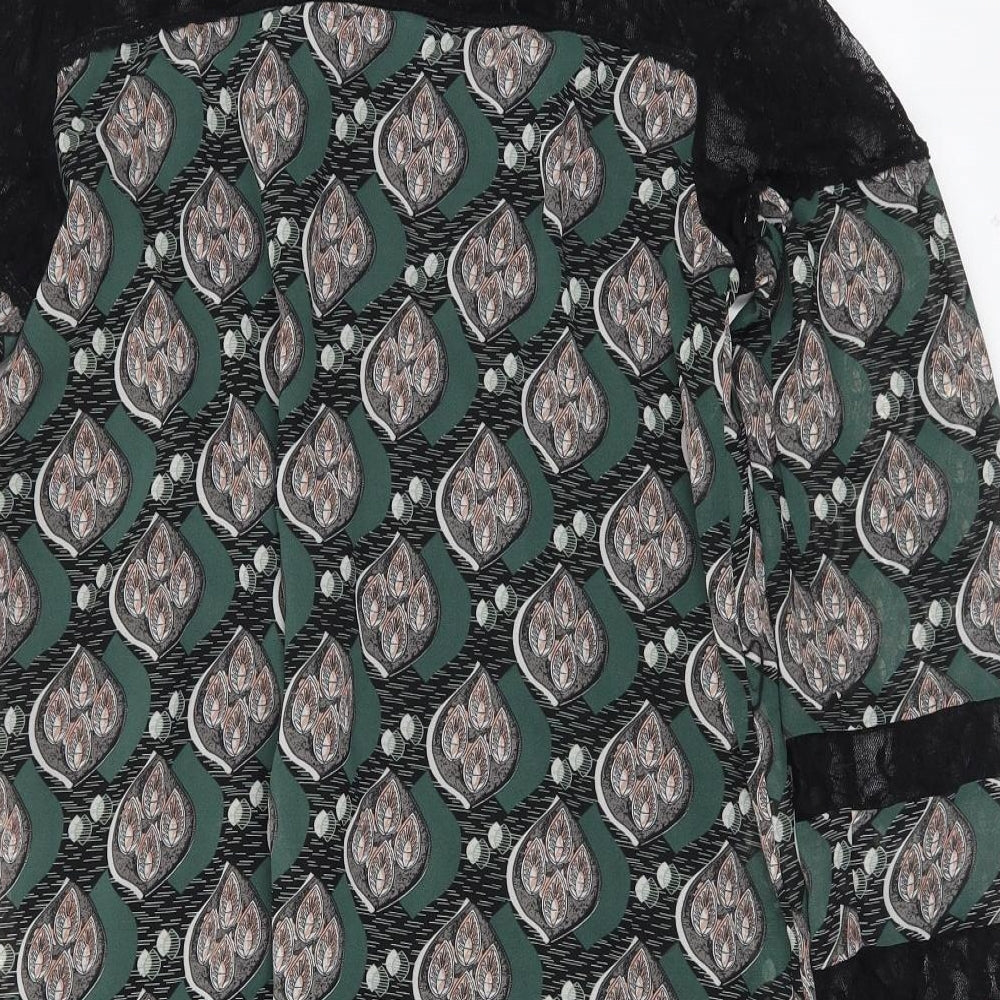 mismash Womens Green Argyle/Diamond Shift Size M