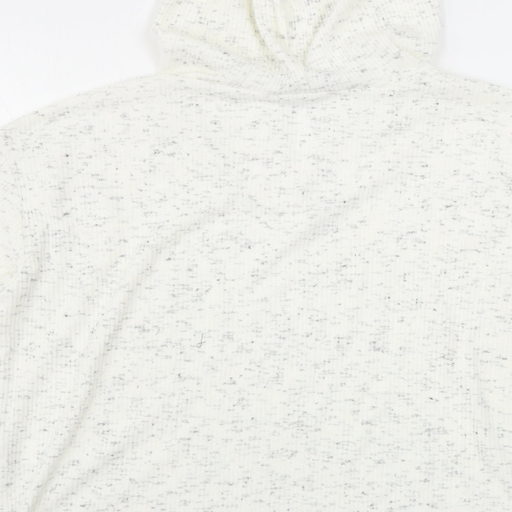 New Look Womens White Pullover Hoodie Size S
