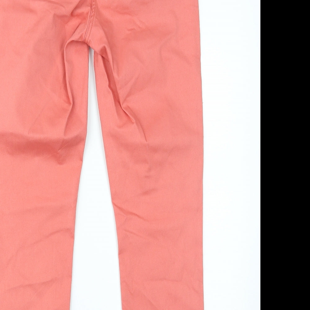crop Womens Pink Denim Skinny Jeans Size 12 L22.5 in