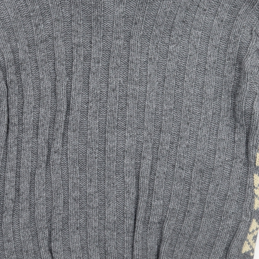 Terranova Mens Grey Geometric Jacket Coat Size L