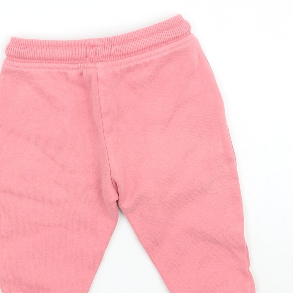 NEXT Girls Pink Sweatpants Trousers Size 6-9 Months