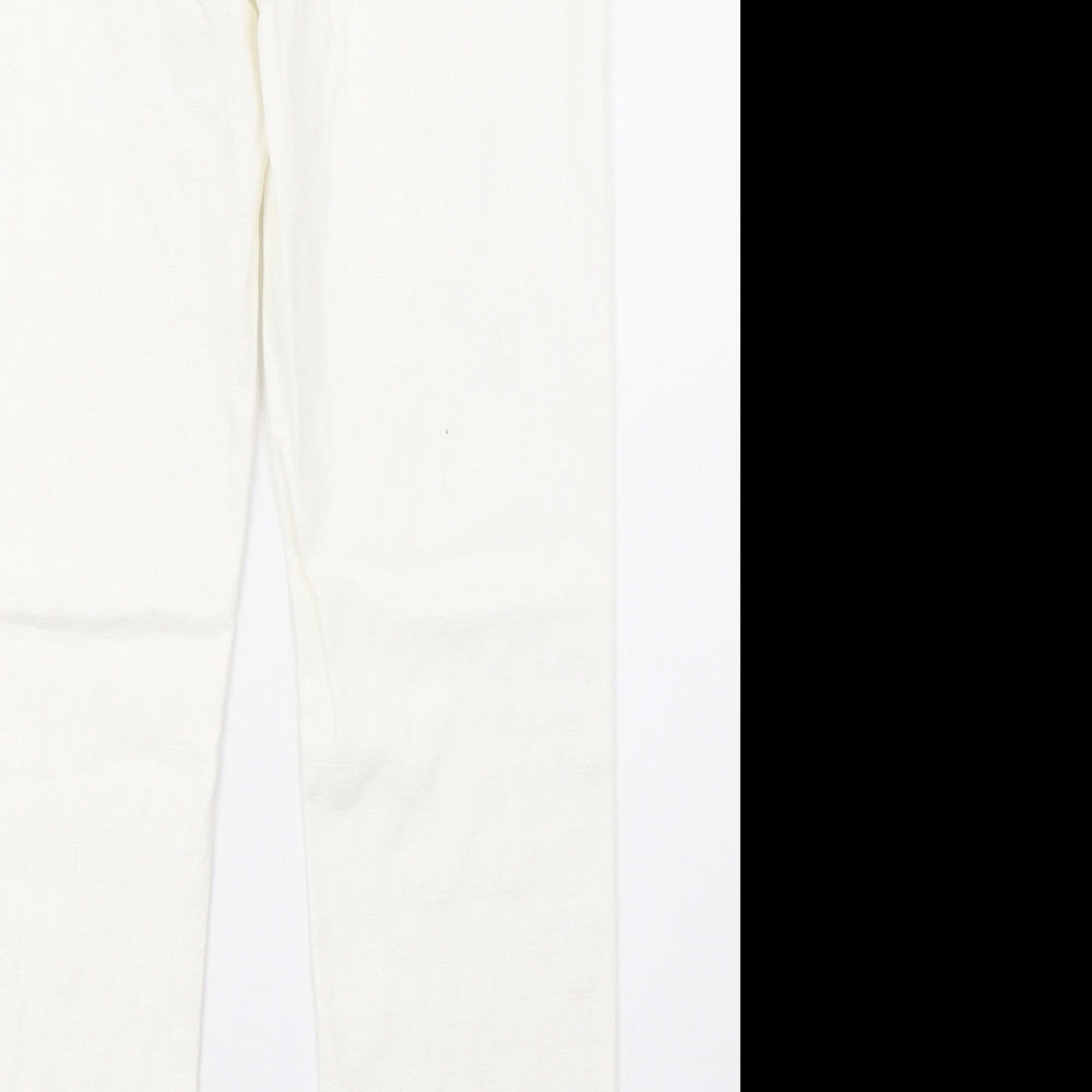 Next Womens White Sweatpants Trousers Size 10 L30 in