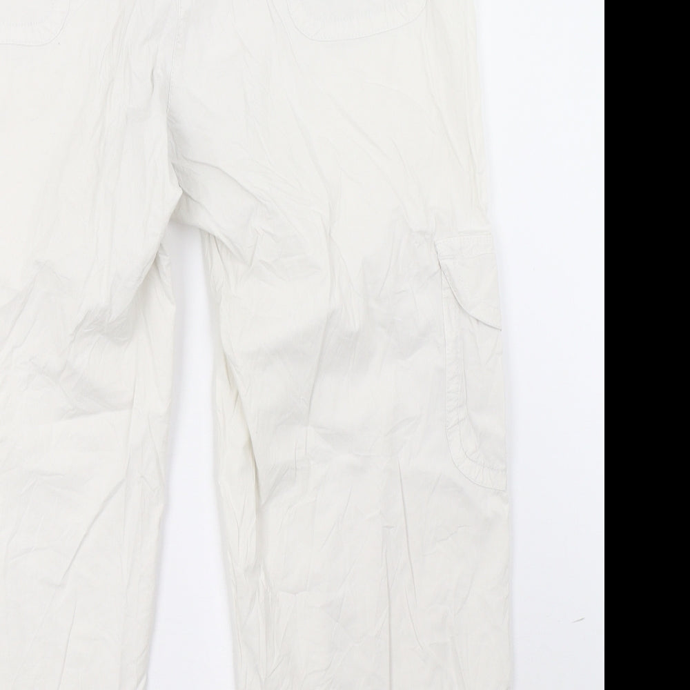 ZERRES Womens White Cropped Trousers Size 16 L25 in