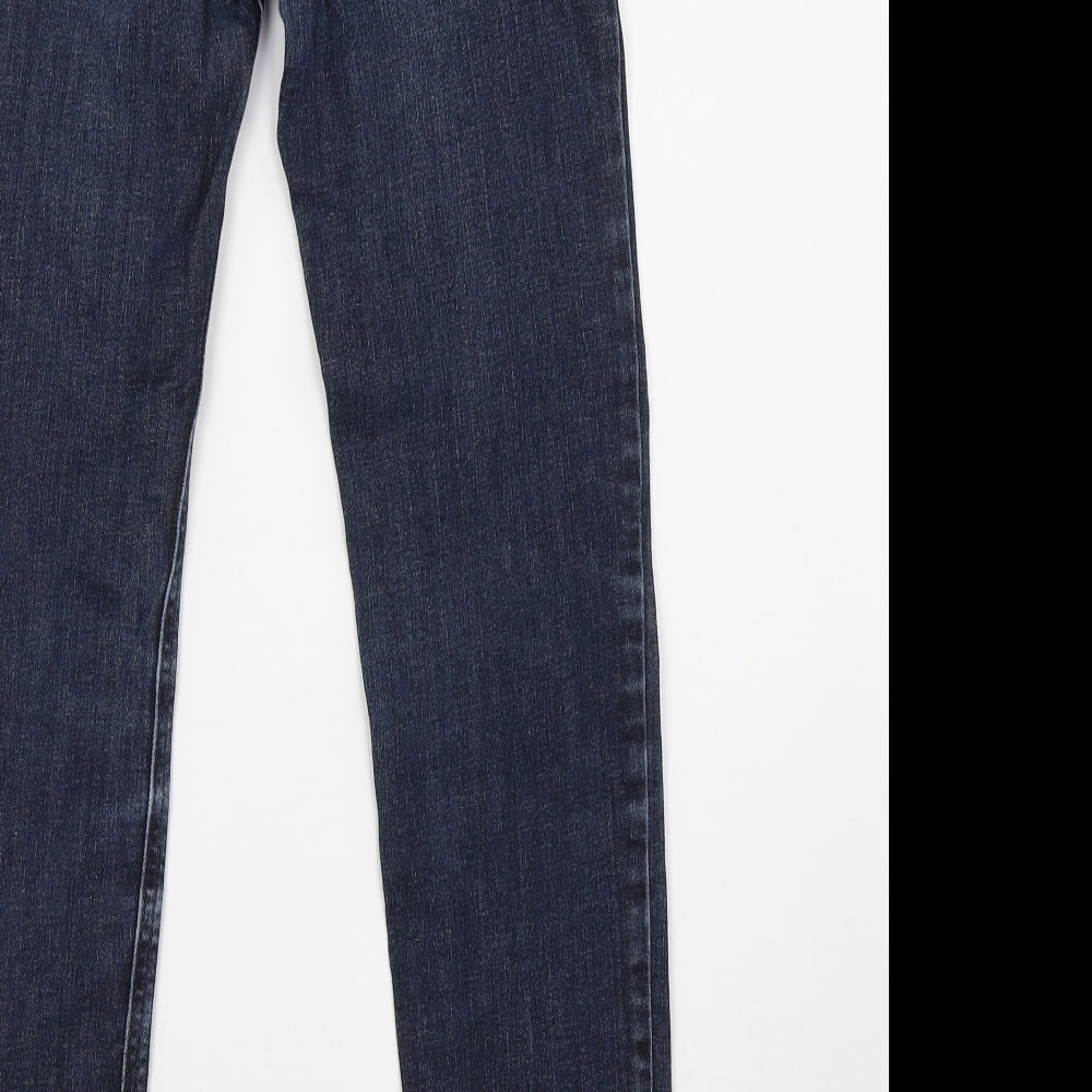 Preworn Womens Blue Denim Straight Jeans Size 26 L28 in