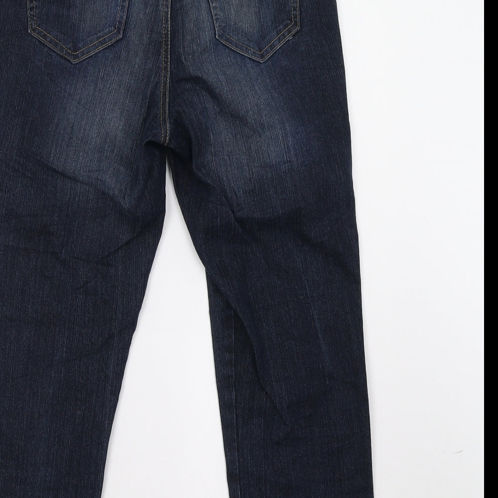 Preworn Womens Blue Denim Cropped Jeans Size 28 L24 in