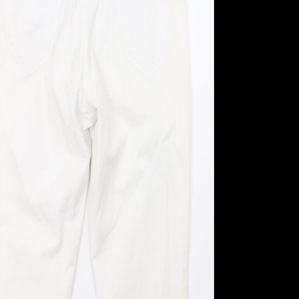 Kaleidoscope Womens White Denim Straight Jeans Size 12 L24 in
