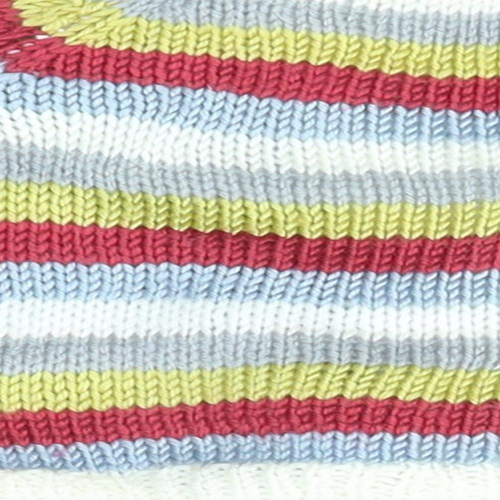 Preworn Baby Multicoloured Striped Cardigan Jumper Size 3-6 Months