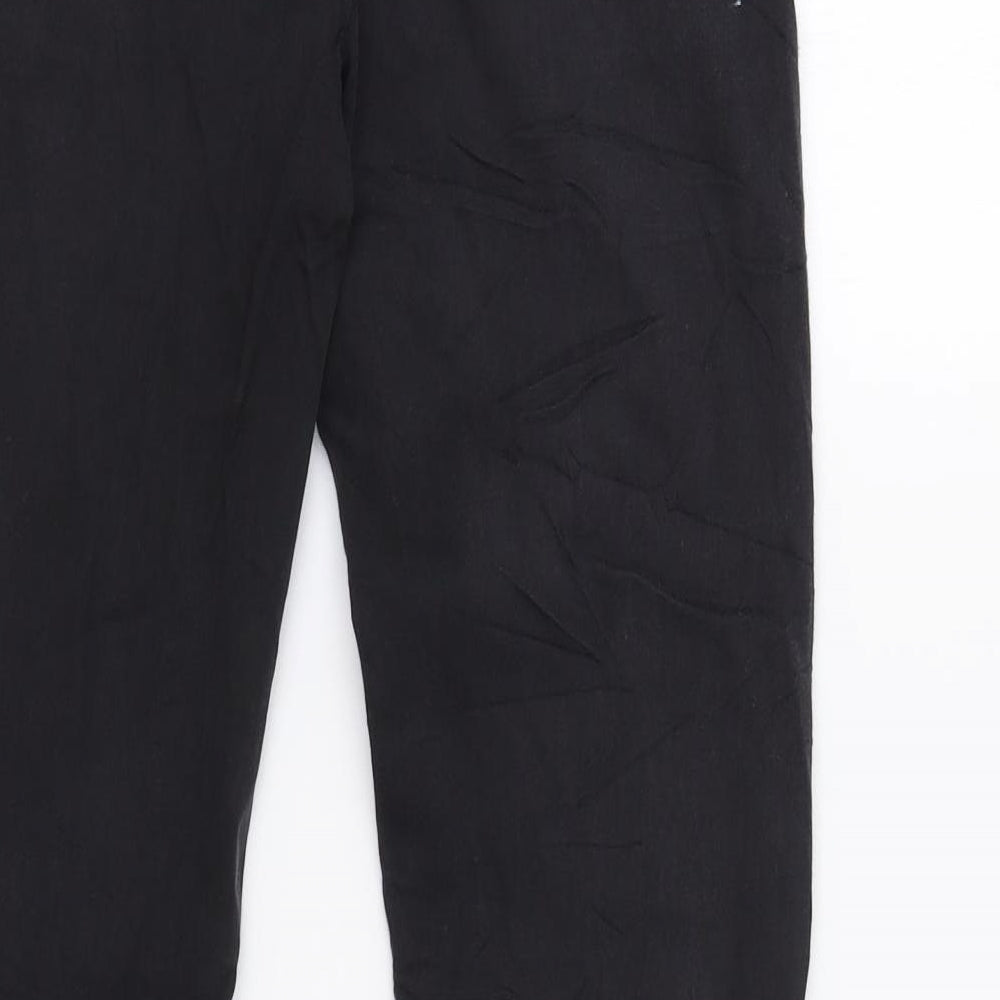 Preworn Womens Black Trousers Size 8 L28 in