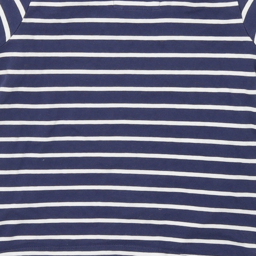 RTu Girls Blue Striped Basic T-Shirt Size 6 Years