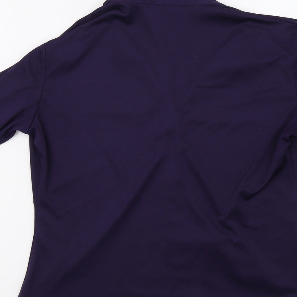 Simply Classic Womens Purple Basic Button-Up Size 12