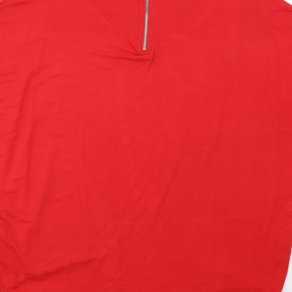 Peacocs Womens Red Basic Blouse Size 12